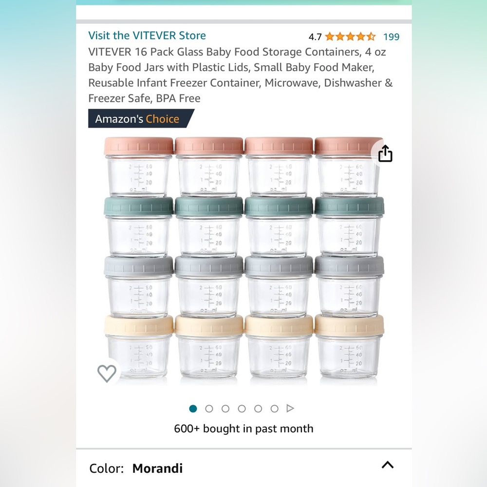 New Baby Food Jars